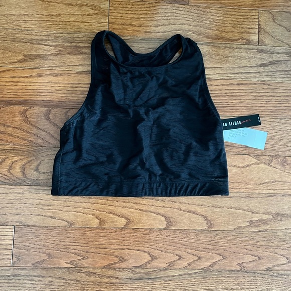 NWT Adam Selman Sport Racer Crop Top in Black Tiger - Picture 3 of 6